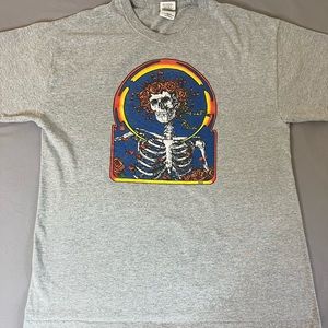 Vintage Grateful Dead 2002 Skeleton With Roses T-Shirt Large Vintage
